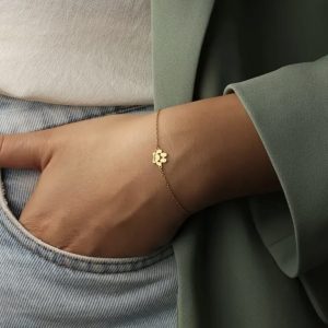 Personalized 18k Gold plated Paw bracelet 1 Paw