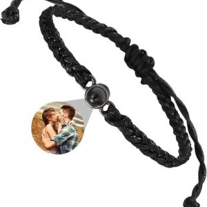 Photo Projection Woven Bangle (Black)