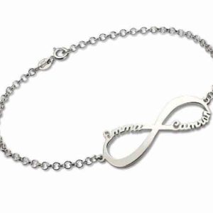 Stainless Steel Personalized Infinity Name bracelet - Silver