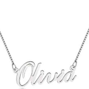 Stainless Steel Name Necklace - FREE Slide-Out Jewelry Box Included