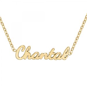 Stainless Steel 18k Gold Plated Name Necklace
