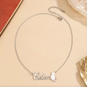 Custom Cat Name Necklace