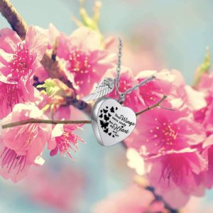 "Your Wings Were Ready But My Heart Was Not" Memorial Necklace - Keepsake Mini Urn - Free Box Included