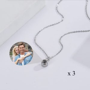 BUY 2 GET 1 FREE Photo Projection Necklace Original (Silver) - 3 x FREE Slide-Out Jewelry Boxes Included